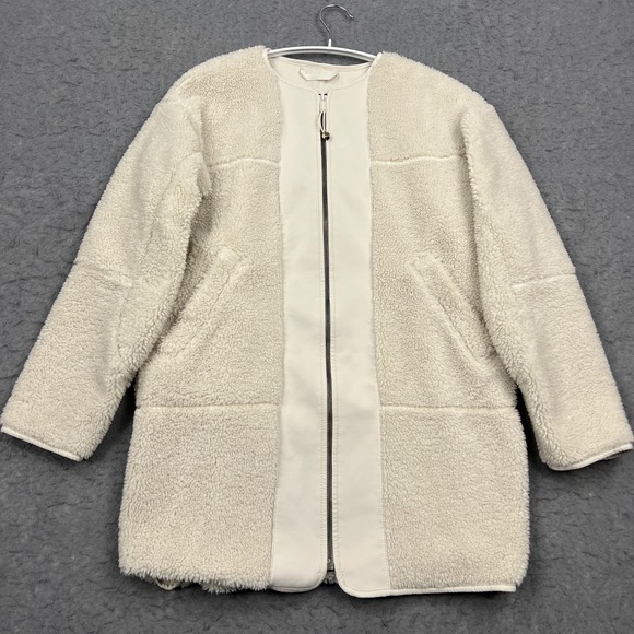 lululemon athletica Jackets & Blazers - Lululemon Jacket Women's 2 Opal Collarless Textured Fleece Full Zip Sherpa Coat